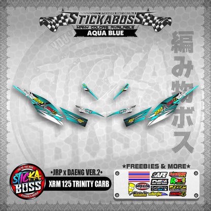 Honda XRM 125 Trinity Carb Decals - (JRP x DAENG VER.2)【PREMIUM GLOSSY LAMINATED】