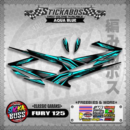 FURY 125 STICKER DECALS ( CLASSIC GARANSI )【WITH FREEBIES】