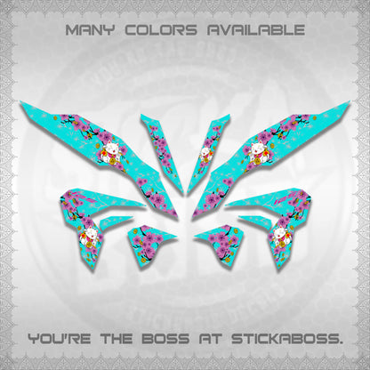 CLICK 125 V3 DECALS (LUCKY CAT SAKURA)STICKER DECALS By STICKABOSS