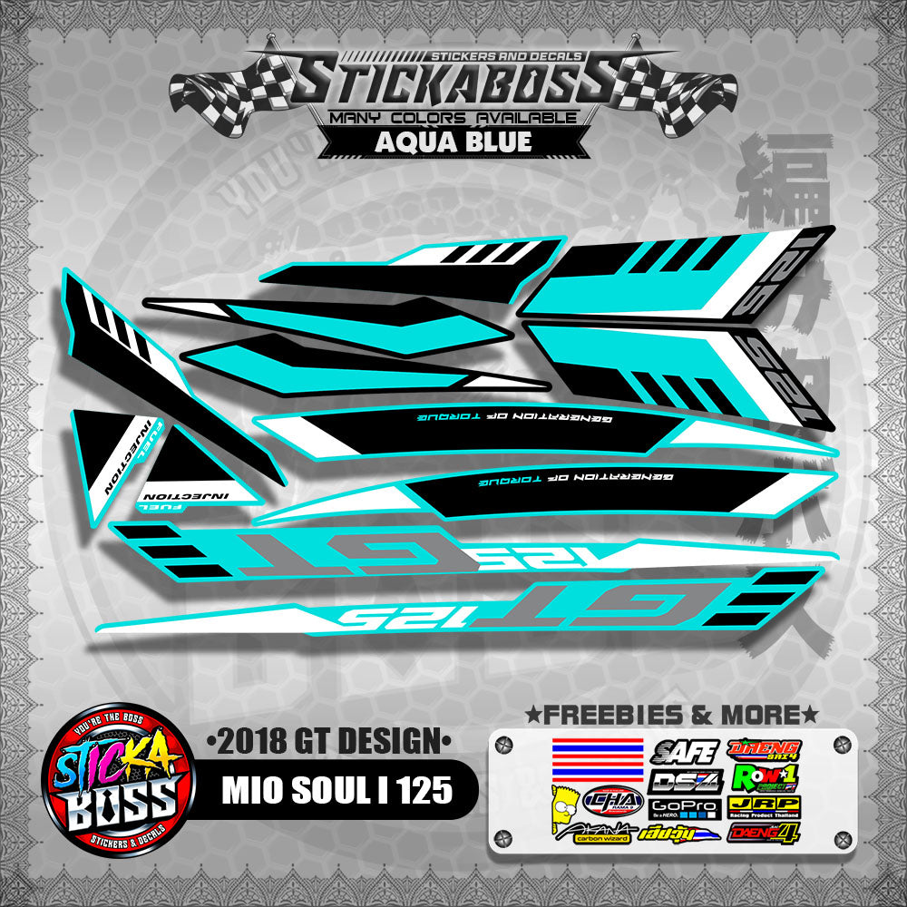 MIO SOUL i 125 DECALS ( 2018 GT DESIGN ) 【WITH FREEBIES】