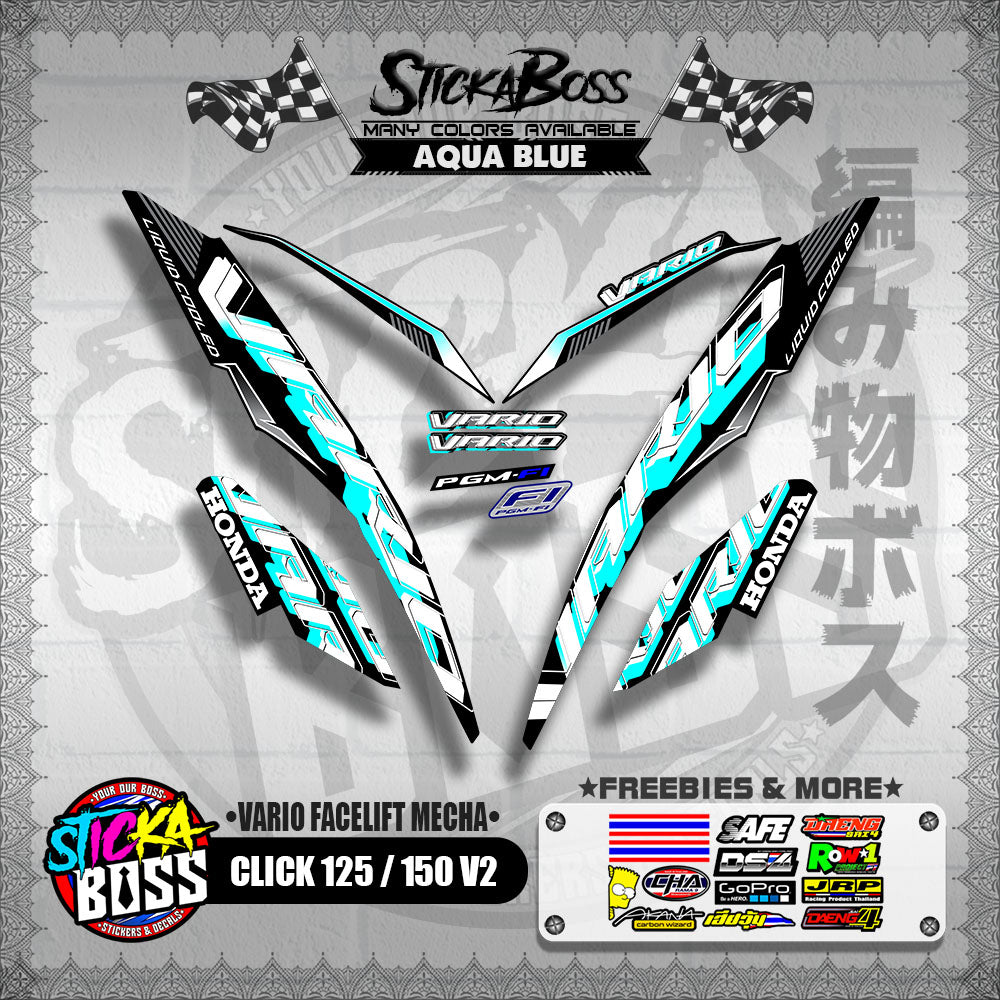 CLICK 125 / 150 V2 DECALS ( VARIO FACELIFT MECHA )【WITH FREEBIES】