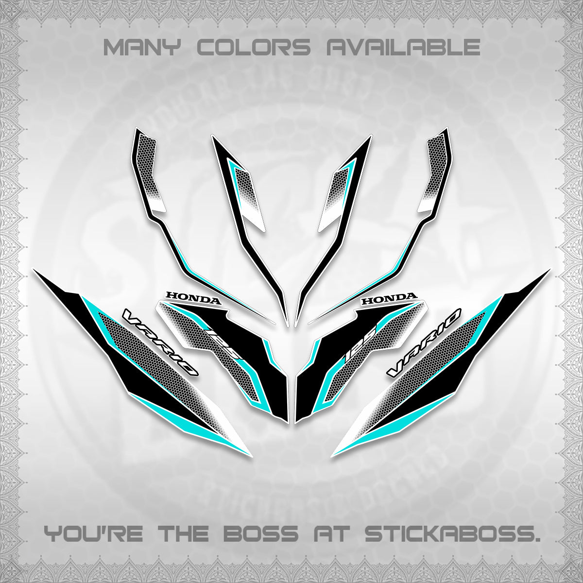 CLICK 125 V3 VARIO DECALS (2026 INDO HONEYCOMB DESIGN) STICKER DECALS By STICKABOSS (Copy)
