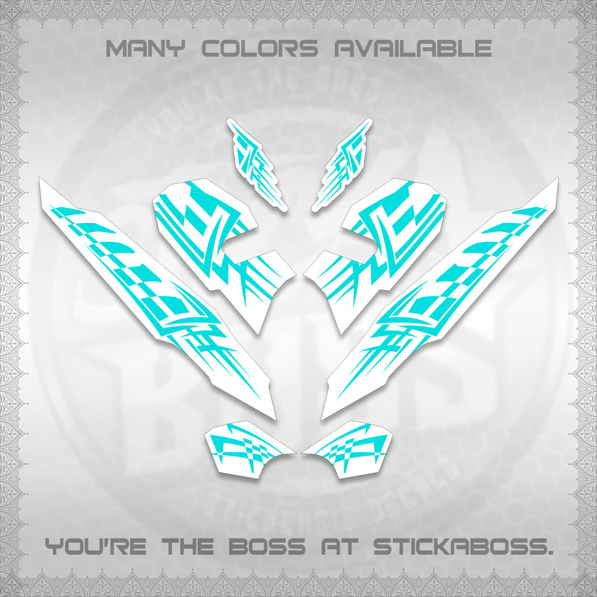 CLICK 125 V3 VARIO INDO-MALAY FOR WHITE DECALS (2026 TRIBAL LINES DESIGN) STICKER DECALS By STICKABOSS