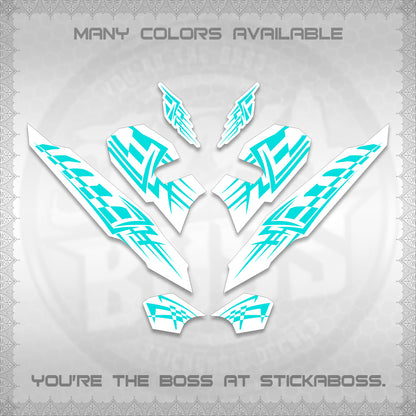 CLICK 125 V3 VARIO INDO-MALAY FOR WHITE DECALS (2026 TRIBAL LINES DESIGN) STICKER DECALS By STICKABOSS