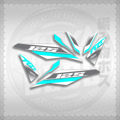 MIO I 125 M3 DASH RC EDITION FOR WHITE STICKER DECALS By STICKABOSS (SOFIE LAMINATED WATERPROOF)