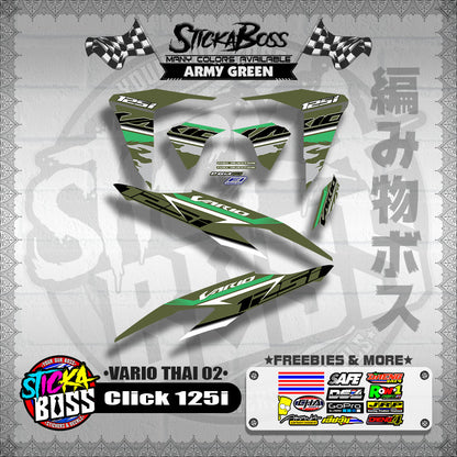 CLICK 125i V2 DECALS ( VARIO THAI 02 )【WITH FREEBIES】