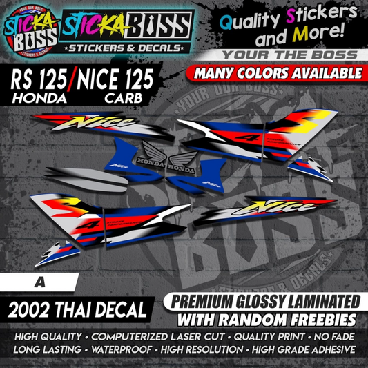 RS 125 / NICE 125 ( 2002 THAI DECAL ) 【PREMIUM GLOSSY LAMINATED】