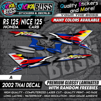RS 125 / NICE 125 ( 2002 THAI DECAL ) 【PREMIUM GLOSSY LAMINATED】