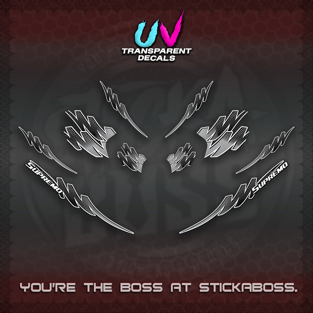 ADV 160 UV TRANSPARENT STRIPING(2 TONE PUTREA VIRDIAN) STICKER DECALS By STICKABOSS