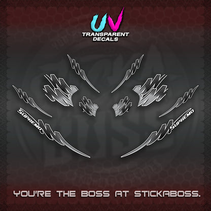 ADV 160 UV TRANSPARENT STRIPING(2 TONE PUTREA VIRDIAN) STICKER DECALS By STICKABOSS