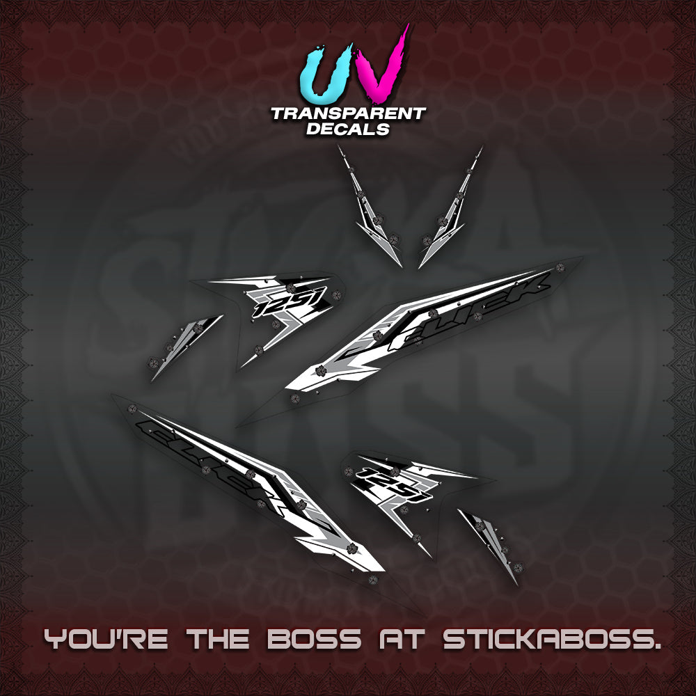 CLICK V2 UV TRANSPARENT VARIO DECALS (MOTIF POLET SAKURA DESIGN)STICKER DECALS By STICKABOSS