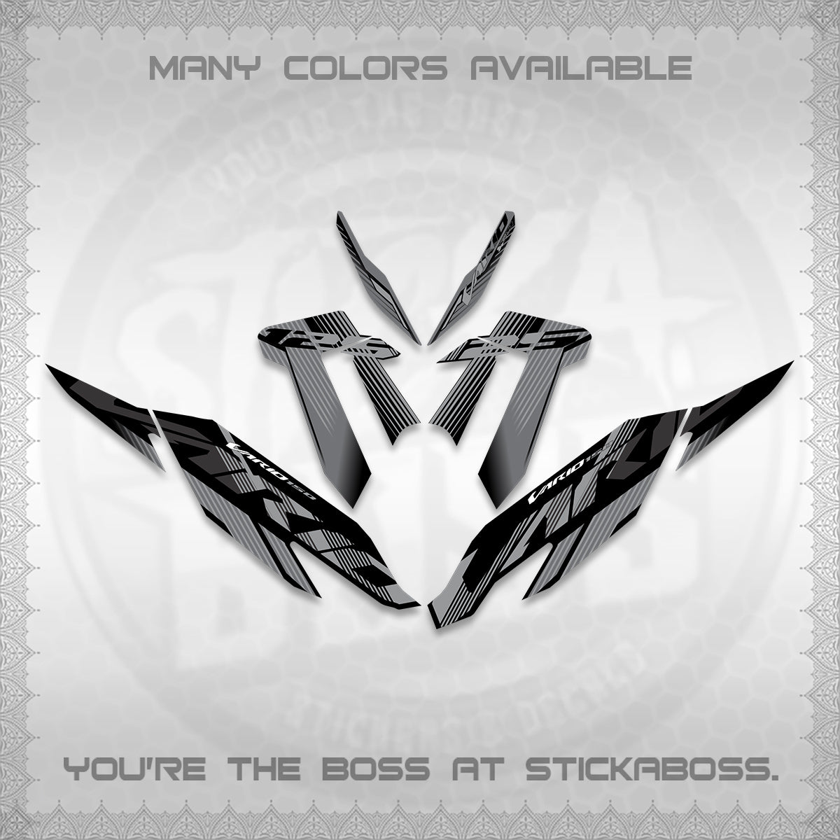 CLICK 125 V4 MALAYSIAN VARIO DECALS (2020 DESIGN) STICKER DECALS By STICKABOSS