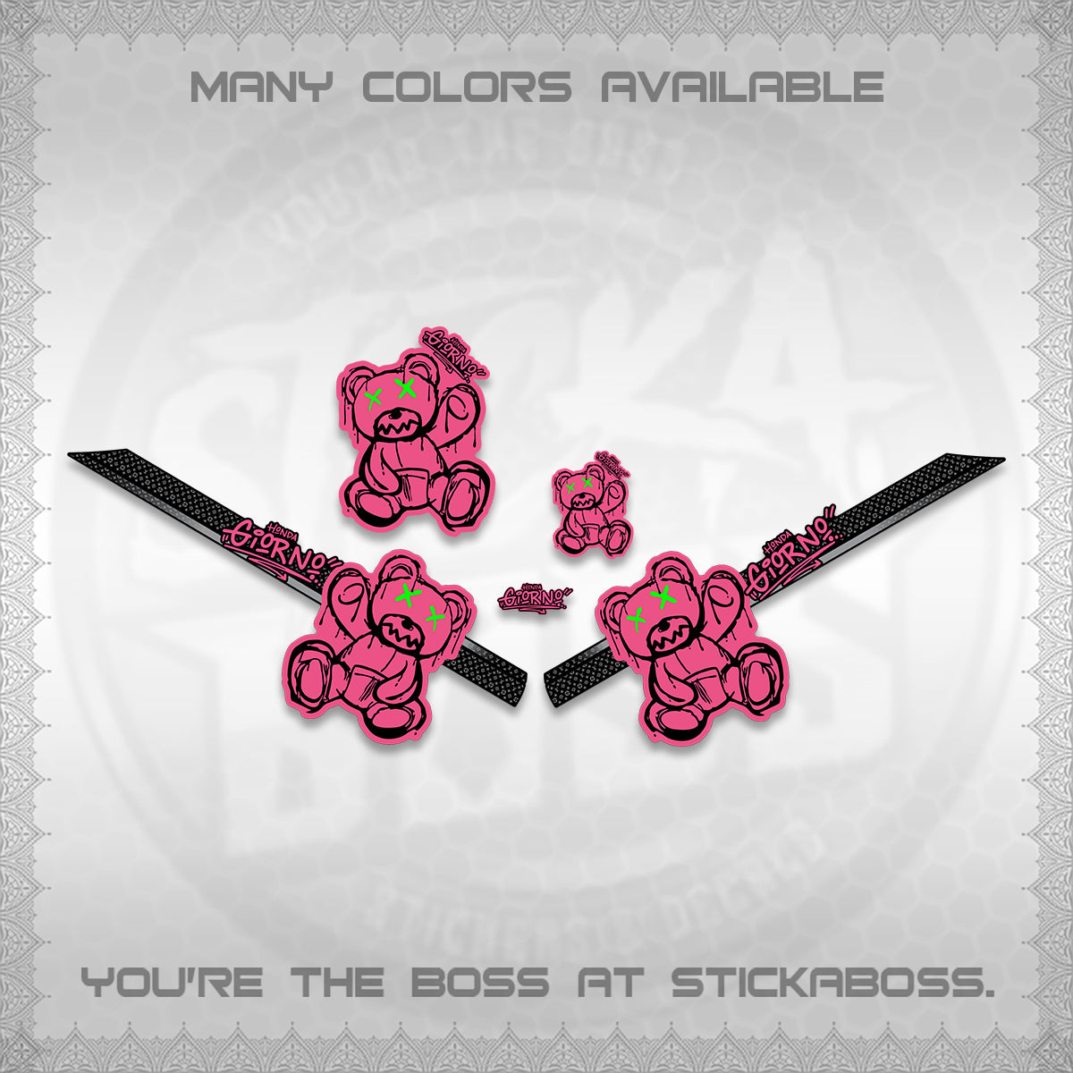 GIORNO 125 DECALS (2026 TEDDY LUX DESIGN) STICKER DECALS BY STICKABOSS