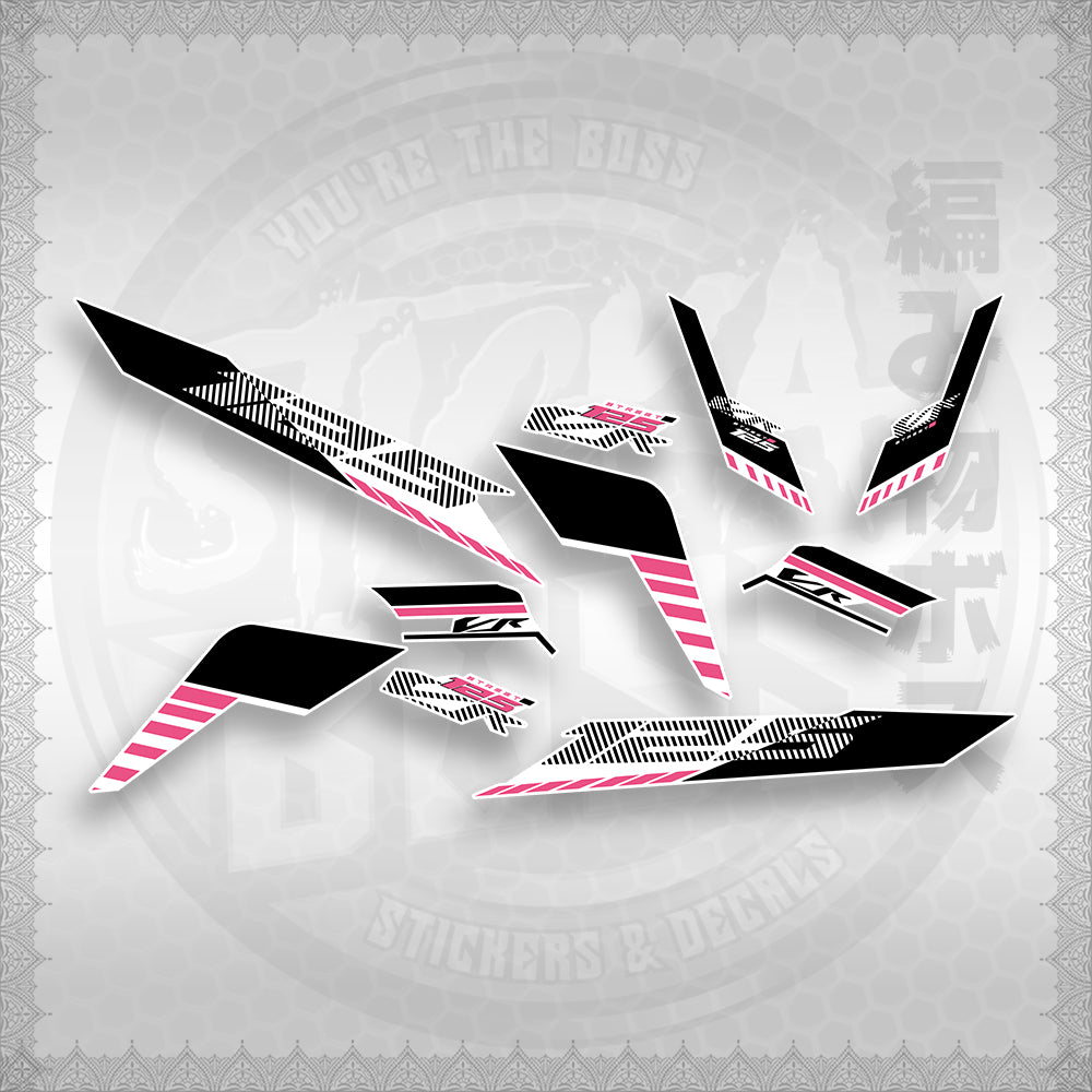 STICKER DECALS for CLICK 125 V3 (CV3VRSTDEFOWH) By STICKABOSS (SOFIE LAMINATED)