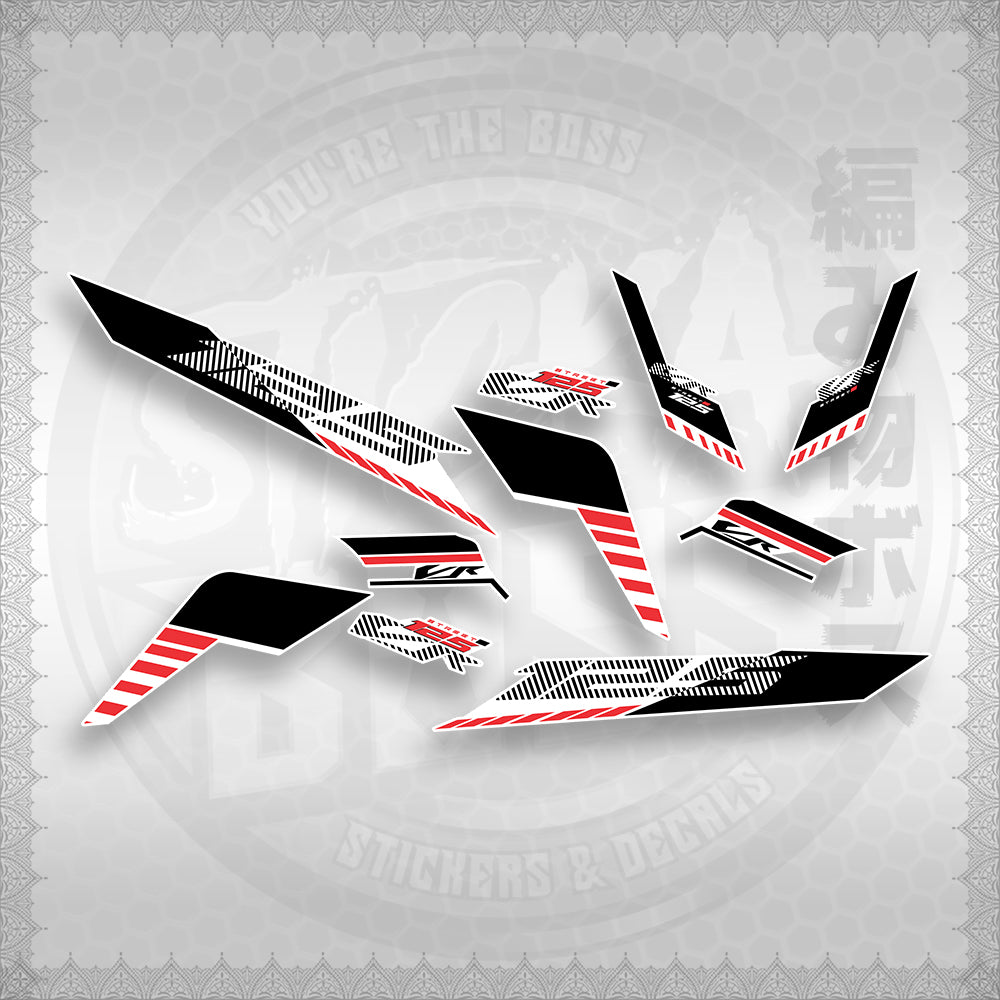 STICKER DECALS for CLICK 125 V3 (CV3VRSTDEFOWH) By STICKABOSS (SOFIE LAMINATED)