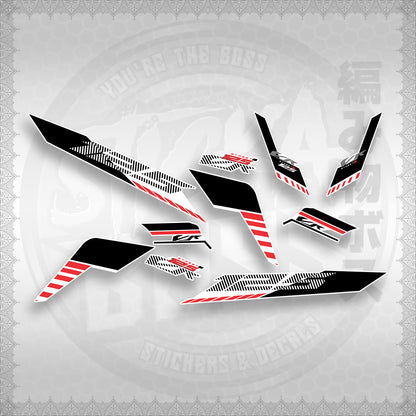 STICKER DECALS for CLICK 125 V3 (CV3VRSTDEFOWH) By STICKABOSS (SOFIE LAMINATED)