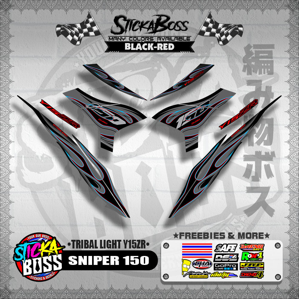 SNIPER 150 DECALS ( TRIBAL LIGHT Y15ZR )[ PREMIUM GLOSSY LAMINATED ]【WITH FREEBIES】