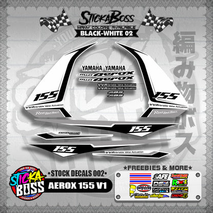 AEROX 155 V1 ( STOCK DECALS 002 )【WITH FREEBIES】