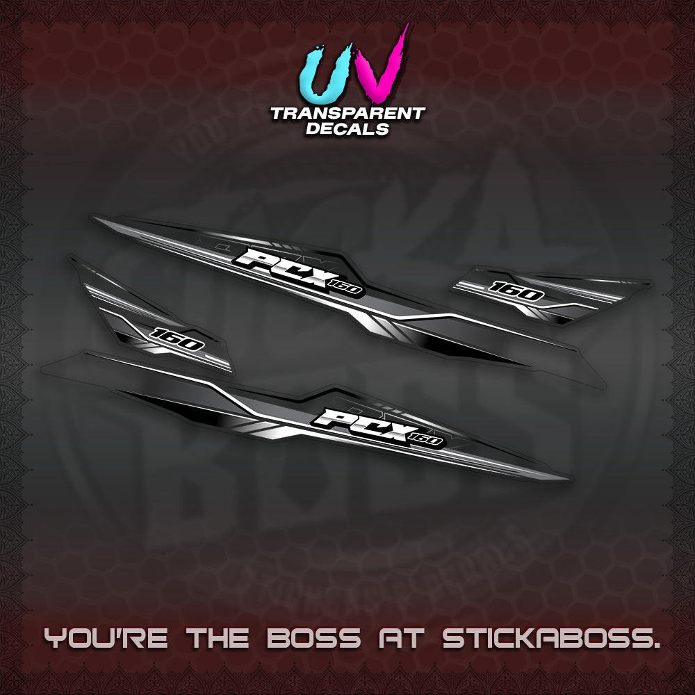 PCX 155 160 UV TRANSPARENT INDO DECALS (P007 NEW DESIGN)STICKER DECALS By STICKABOSS