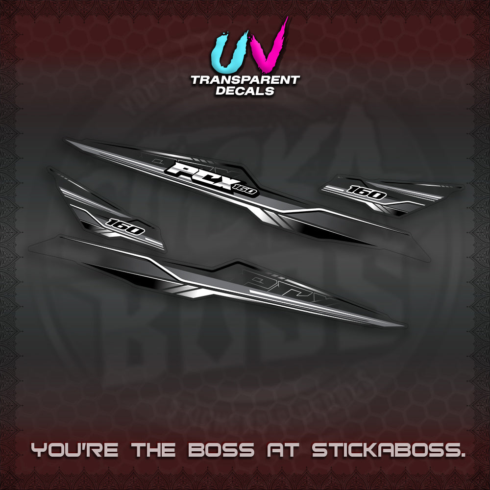 PCX 155 160 UV TRANSPARENT INDO DECALS (P007 NEW DESIGN)STICKER DECALS By STICKABOSS