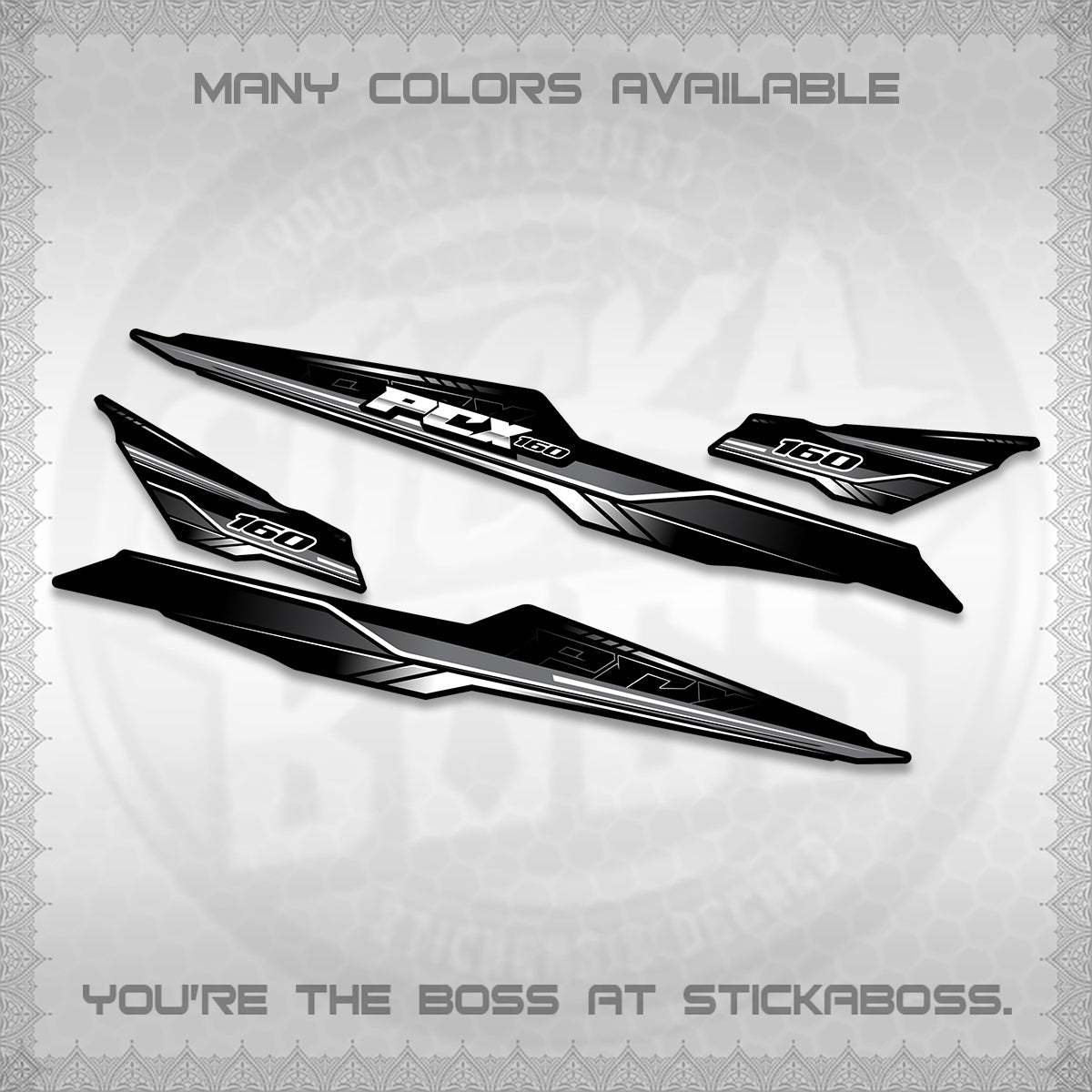 PCX 155 160 INDO DECALS (P007 NEW DESIGN)STICKER DECALS By STICKABOSS