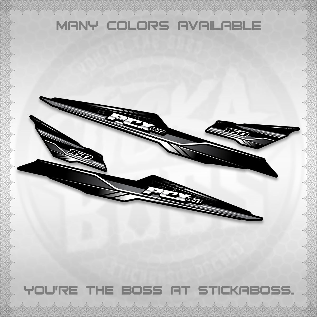 PCX 155 160 INDO DECALS (P007 NEW DESIGN)STICKER DECALS By STICKABOSS