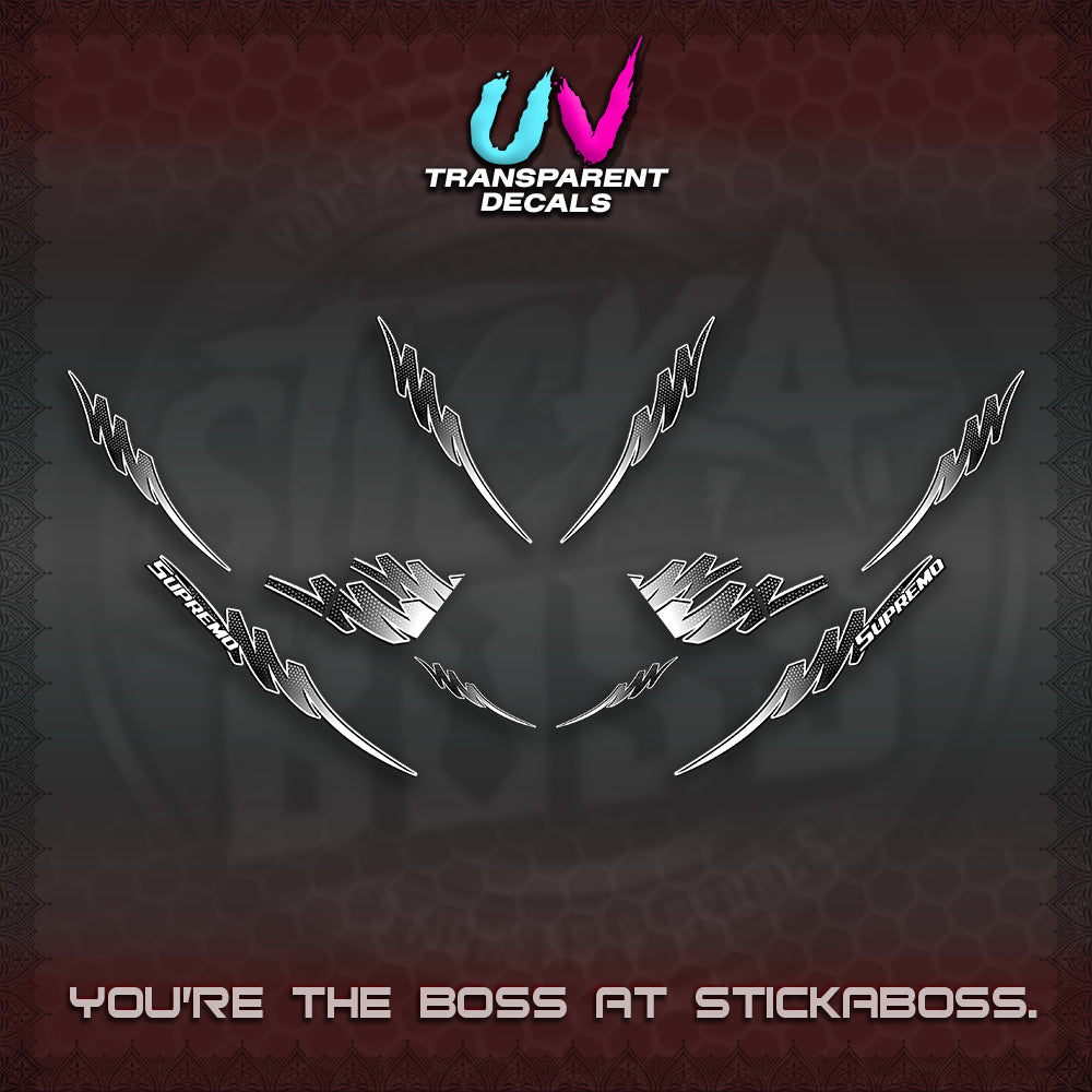 AEROX V2 UV TRANSPARENT STRIPING DECALS (2 TONE PUTRA VIRDIAN)STICKER DECALS By STICKABOSS (Copy)