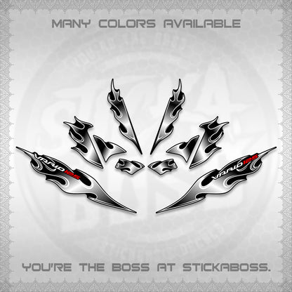 CLICK 125 V4 VARIO DECALS (2026 MOTIF FLAME 2 TONE)STICKER DECALS By STICKABOSS