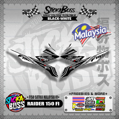 RAIDER 150 FI MALAYSIAN DECALS ( F150 SATRIA MALAYSIA 01 )【WITH FREEBIES】