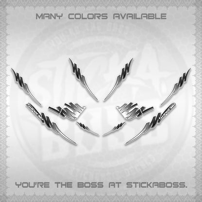 AEROX V2 FOR WHITE STRIPING DECALS (2 TONE PUTRA VIRDIAN)STICKER DECALS BY STICKABOSS