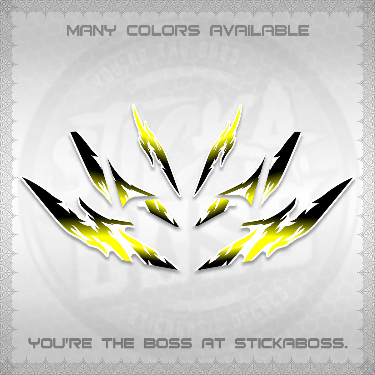 CLICK 125 V4 VARIO FOR WHITE DECALS (2026 TAMIYA-STYLE RACING DESIGN) STICKER KITS By STICKABOSS