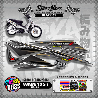 HONDA WAVE 125 i ( STOCK DECALS 2006 )【WITH FREEBIES】