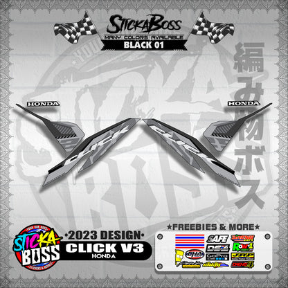 CLICK V3 DECALS ( 2023 DESIGN )【WITH FREEBIES】