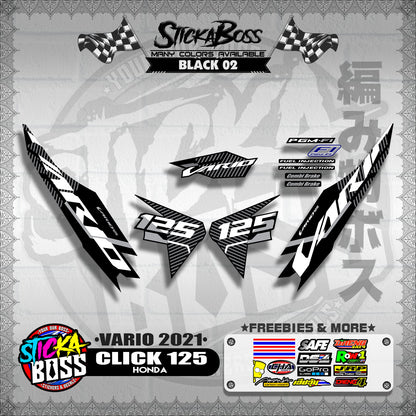 CLICK 125 V2 DECALS ( VARIO 2021 )【WITH FREEBIES】