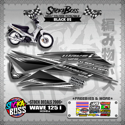 HONDA WAVE 125 i ( STOCK DECALS 2006 )【WITH FREEBIES】