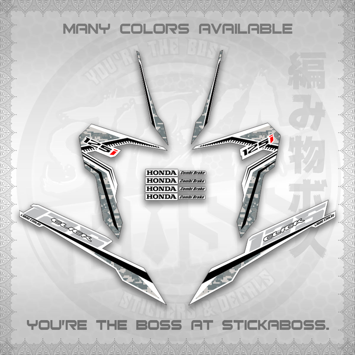 CLICK 125 V3 VIETNAM CONCEPT ( FOR WHITE BARCODE STYLE ) STICKER DECALS By STICKABOSS