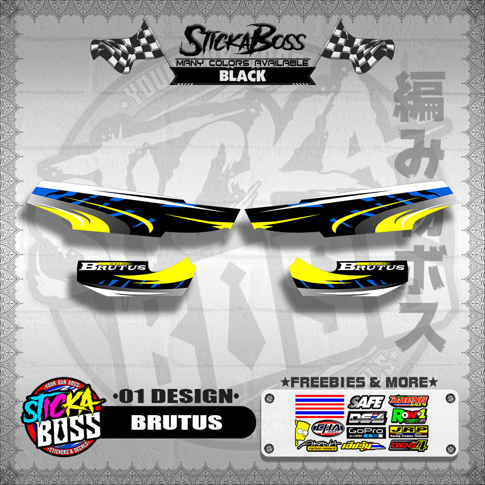 KAWASAKI BRUTUS STOCK DECALS ( 01 DESIGN )【WITH FREEBIES】