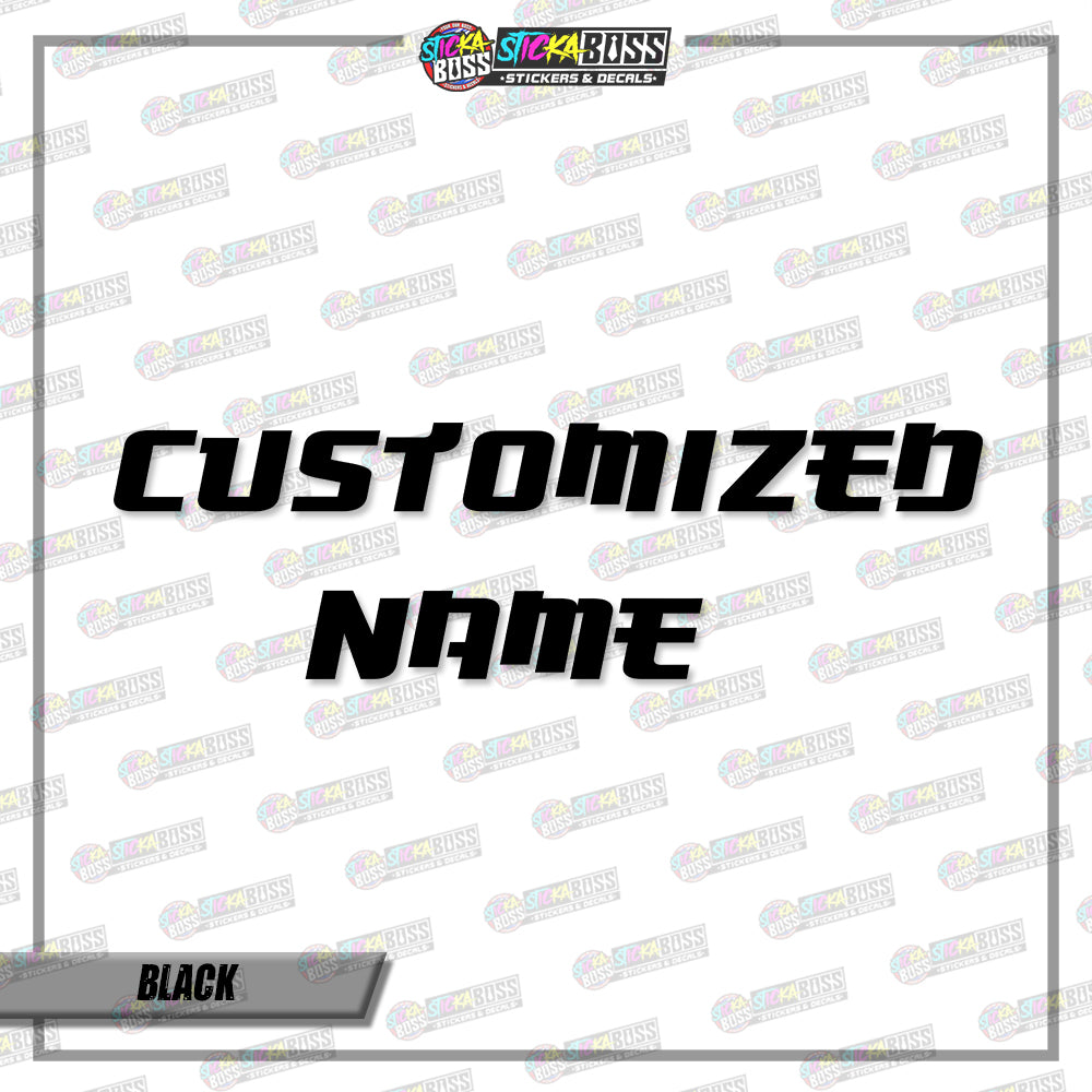 CUSTOMIZED NAME (VINYL CUT-OUT STICKER DECALS )【Stickaboss】