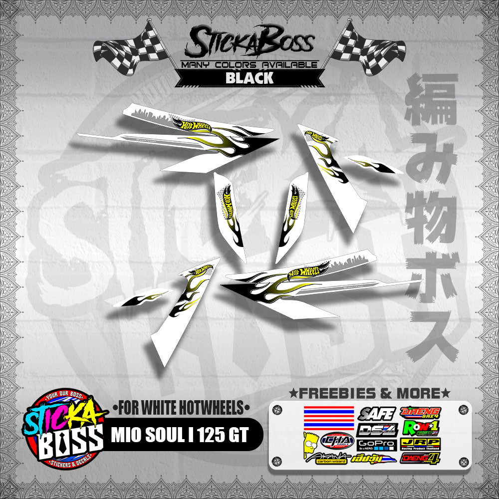 MIO SOUL I 125 GT DECALS ( FOR WHITE HOTWHEELS )【WITH FREEBIES】
