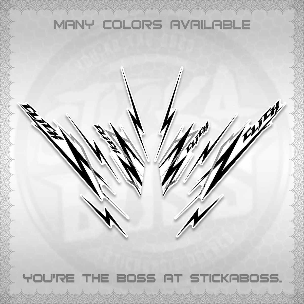 CLICK 125 V2 INDO FOR WHITE DECALS (2024 CL 00-A8 STYLE) STICKER KITS By STICKABOSS