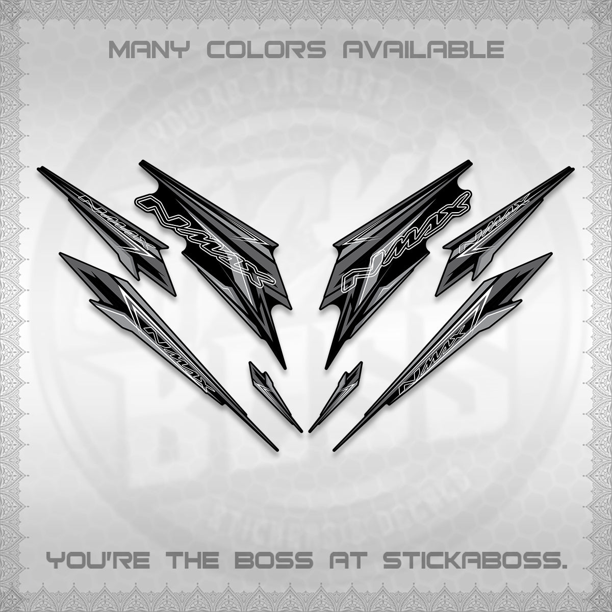 NMAX V2 DECALS (2024 NM 00-A1 STYLE) STICKER DECALS By STICKABOSS