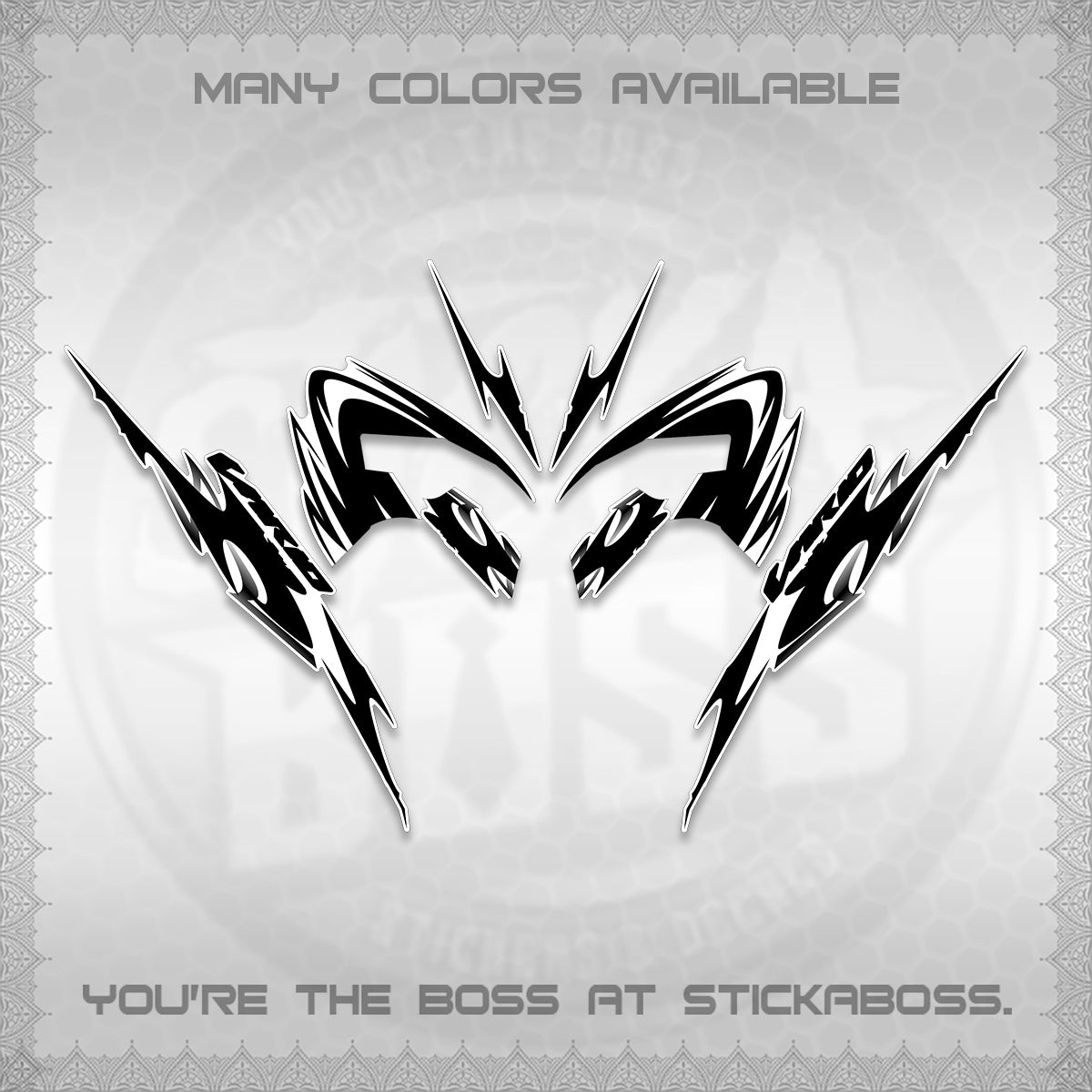 CLICK 125 V3 VARIO STRIPING FOR WHITE DECALS (2026 NEW LED DESIGN) STICKER KITS By STICKABOSS