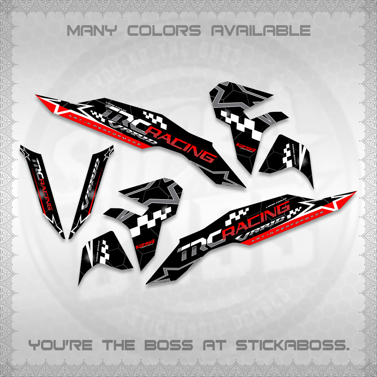 CLICK V3 DECALS (2026 TRC RACING DESIGN)STICKER DECALS By STICKABOSS