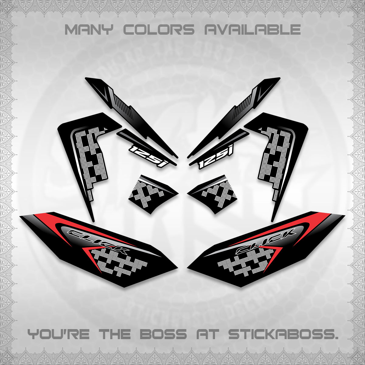 CLICK 125 V4 VIETNAM DECALS (2026 TERBARU MOTIF DESIGN) STICKER KITS BY STICKABOSS