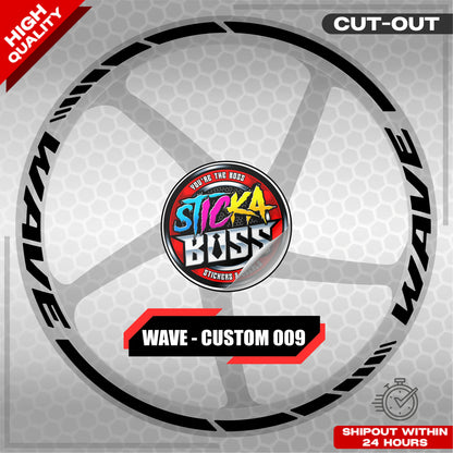 WAVE 110 / 125 MAG STICKER SET ( 2 MAGS ) - CUSTOM 009 | VINYL WATERPROOF CUT-OUT DECALS