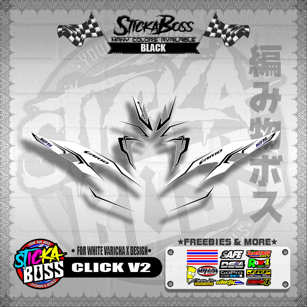 CLICK V2 DECALS ( FOR WHITE VARICHA X DESIGN )【WITH FREEBIES】