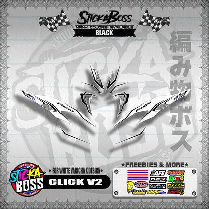 CLICK V2 DECALS ( FOR WHITE VARICHA X DESIGN )【WITH FREEBIES】