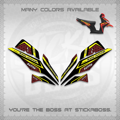 MIO I 125 M3 (NEW SOLARIZ MOTIF 25)STICKER DECALS By STICKABOSS (Copy)