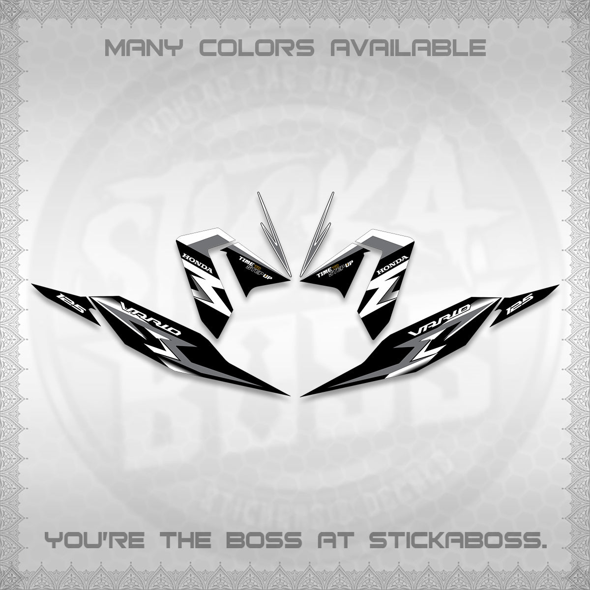 CLICK 125 V4 VARIO DECALS (2026 VR0006 DESIGN) STICKER KITS BY STICKABOSS