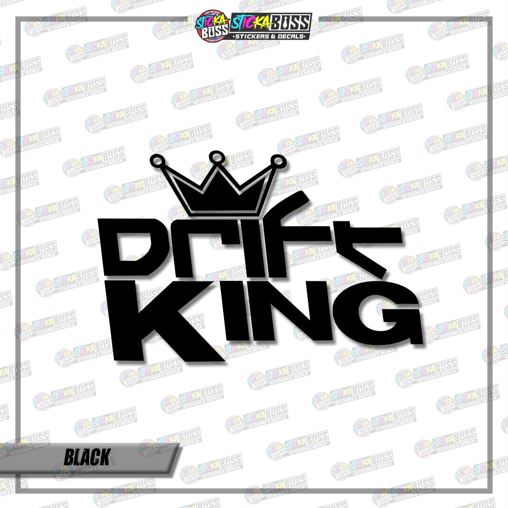 JDM DRIFT KING  ( VINYL CUT-OUT STICKER DECALS )【Stickaboss】